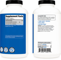 Nutricost supplement facts label with clear dosage and ingredient transparency benefit