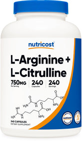 Nutricost front label bottle showing product name and capsule count benefits