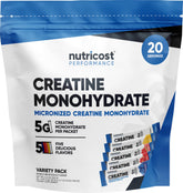 Nutricost front packaging showing variety stickpacks and clear labeling for quick identification and convenience