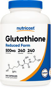 Nutricost front label showing product name and count for easy identification and trust