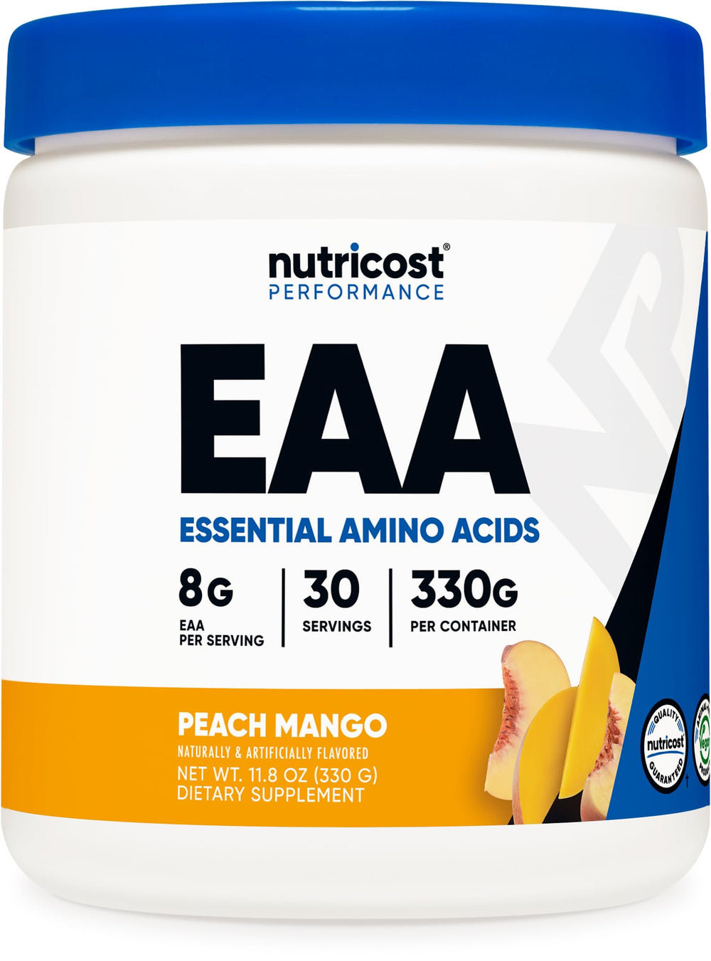 Nutricost front packaging showing servings and flavor for easy choice