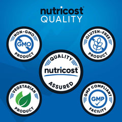 Nutricost mixed peach mango drink in glass highlighting refreshing taste