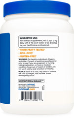 Nutricost label and certification badges showing GMP and third-party testing for consumer confidence