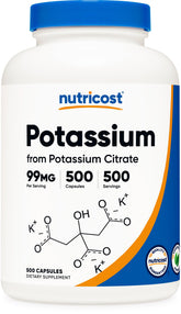 Nutricost front label view showing bottle and 500-count benefit
