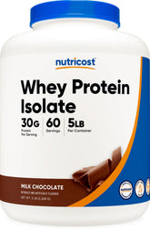 Nutricost front packaging showing 5 lb tub and clear product identity, highlights convenience