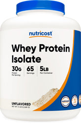 Nutricost front packaging showing 5 lb tub and clear product identity for convenience