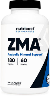 Nutricost ZMA front packaging showing bottle and branding for clear identification and trust