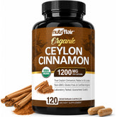 NutriFlair front packaging showing organic Ceylon cinnamon and benefits
