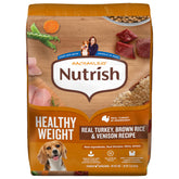 Nutrish bag front view showing product branding and weight benefits