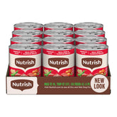 Nutrish front can view showing beef paté and brand benefit