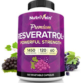 Nutrivein front packaging showing 120 caps and high-potency formula benefit