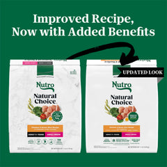 Nutro close-up of small-breed kibble size for easy chewing benefit