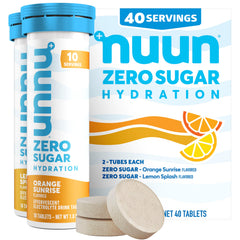 Nuun front packaging showing mixed citrus tubes and readable label, aids quick identification