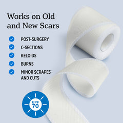 NUVADERMIS roll cut to size demo illustrating easy customization for scars