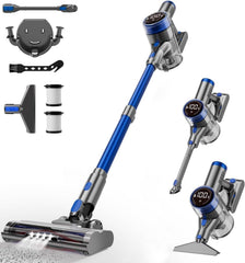 NuYupo front view of stick vacuum showing sleek design and strong performance