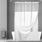 N&Y HOME front view of waffle weave curtain showing clean hotel-style look and easy upgrade benefit