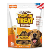 Nylabone front packaging showing 90-count chicken refills and convenience