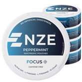 NZE can front peppermint showing clean branding and compact size benefit
