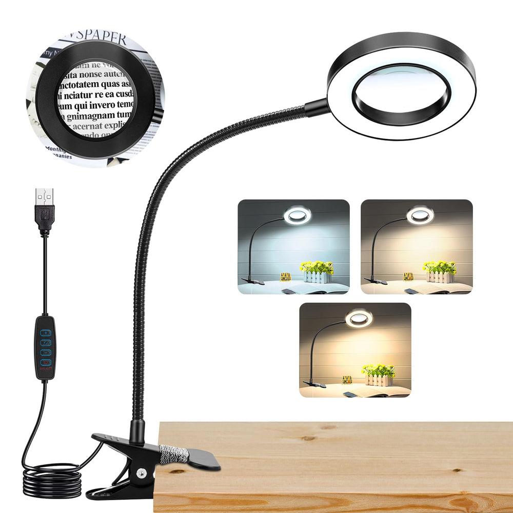 NZQXJXZ front view showing lamp and clip, improves focused work