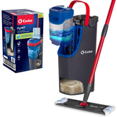 O-Cedar front view of H2prO mop showing compact design and dual tanks for quick cleaning