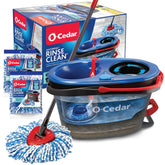 o-cedar bucket front view showing dual-chamber for cleaner mopping