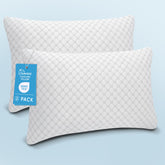 OAISZ front packaging of queen pillow set showing product and benefits