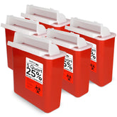 Oakridge front view 5 quart sharps container showing robust build and capacity