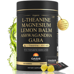 OASIS FORCE front packaging showing jar and lemon-flavored gummies for clear product ID
