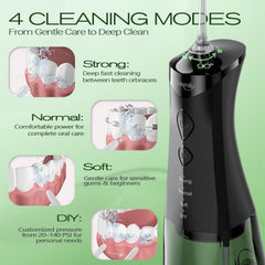 OasiSmile C2 five interchangeable nozzles displayed for comprehensive oral care