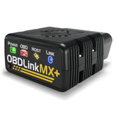 OBDLink MX+ front view showing plug and compact design for easy diagnostics