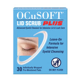 OCuSOFT front packaging showing 30 pre-moistened pads for clean eyelids