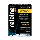 OCuSOFT Retaine MGD front box showing preservative-free single-use vials and benefit of long-lasting relief
