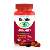 Ocuvite front packaging showing bottle and fruit-flavored gummies benefits convenience
