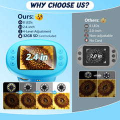 Odatay 2.4-inch screen displaying captured specimen for instant review