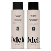 Odele front packaging showing shampoo and conditioner, gentle cleansing benefit
