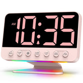 Odokee front display showing large pink digits and easy-read time for visibility
