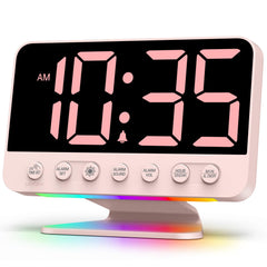Odokee front display showing large pink digits and easy-read time for visibility