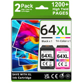 OEGGOINK front packaging showing 64XL black and color, clear compatibility details