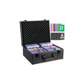 OEODAJ front closed case showing durable PU leather and lock for secure storage