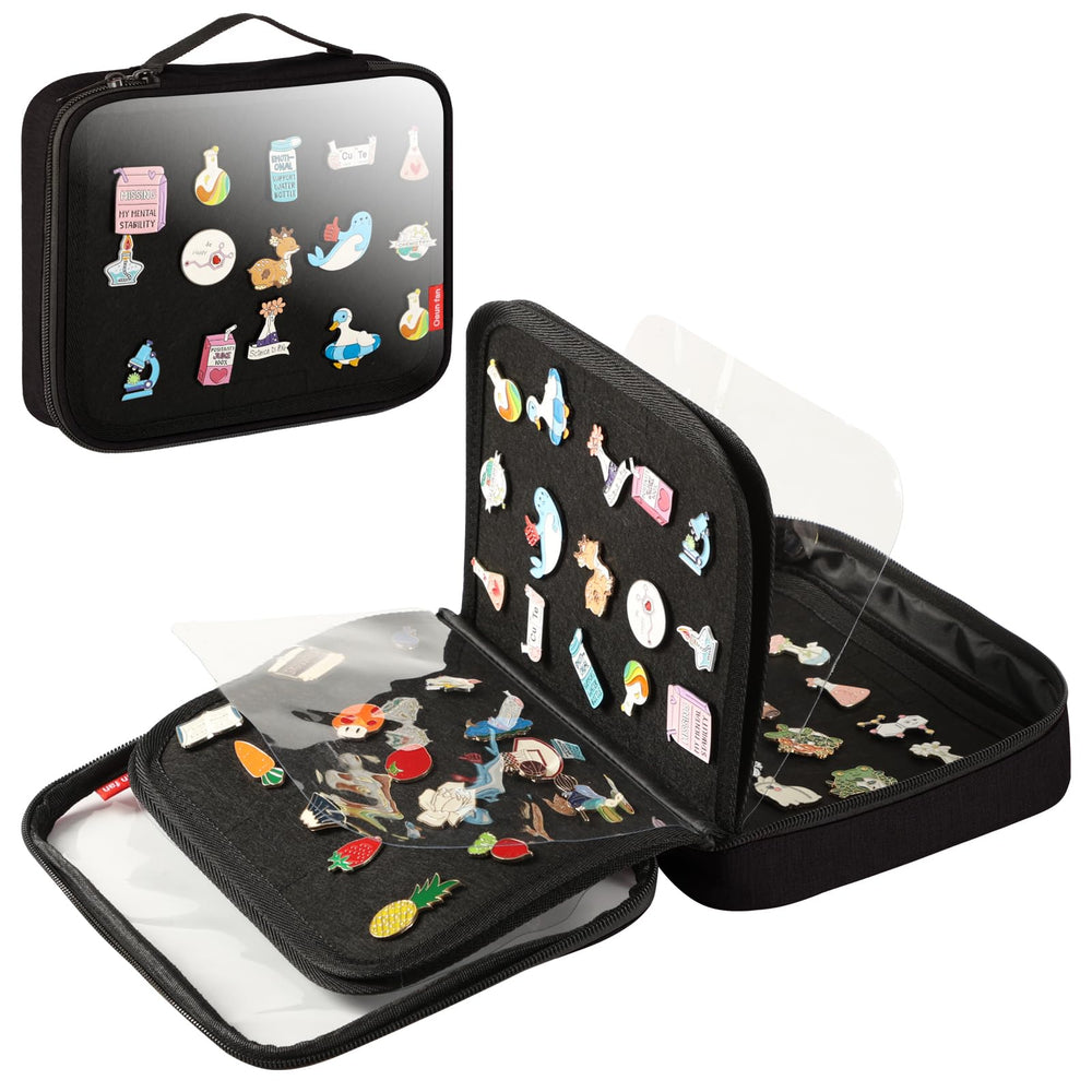 Oeun fan front closed display book showing compact portability and protection