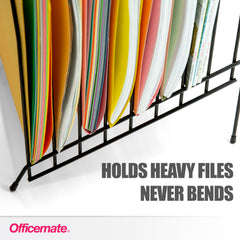 Officemate in use with file folders and legal documents for quick access