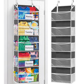 Ofiray-home front view of organizer showing five tiers and clear pockets for quick outfit choice