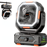 OGERY front view showing compact fan body and handle for easy transport