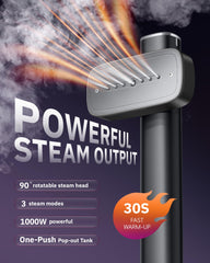 OGHom close-up of 90° rotatable head demonstrating versatile steaming angles
