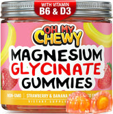 OH MY CHEWY front packaging showing supplement jar and branding benefit clarity
