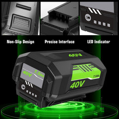OHYES BAT LED display detail indicating remaining charge for quick checks