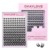 OKAYLOVE front packaging showing 120 BUNNY cluster set and contents benefit clear organization