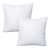 OKBA front view of two white pillow inserts showing full shape and neat corners for polished decor