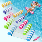 OKSUWATER front view of five multicolor floats showing group value and appeal
