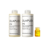 Olaplex front packaging of wash and shine kit showing complete set and benefits